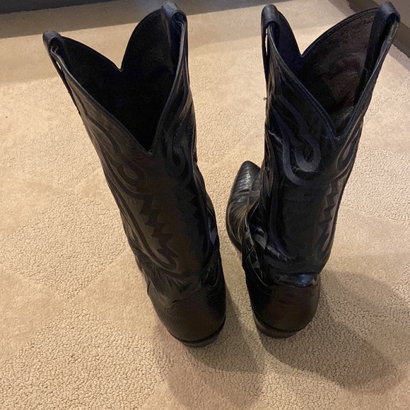 mens black snakeskin boots